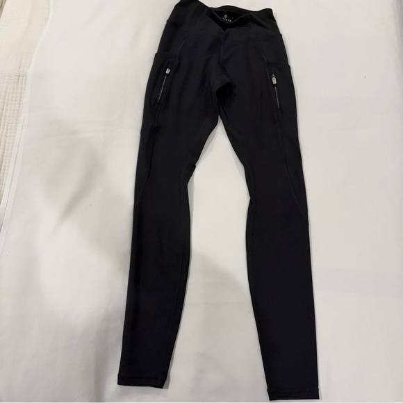 Athleta Black Leggings with Zipper Details Size XXS - Picture 3 of 5